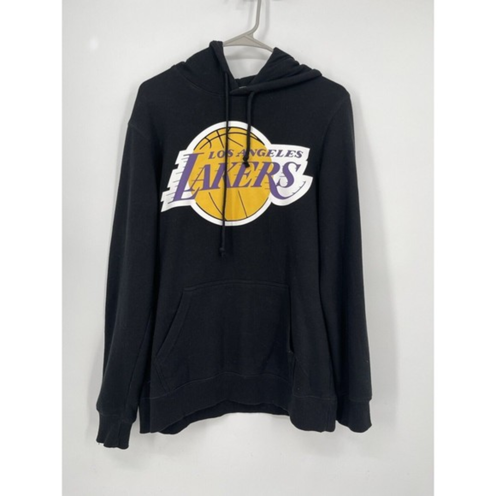 Los Angeles Lakers NBA Black Hoodie‎ Sweatshirt Mens Medium Graphic Logo